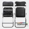 Silla plegable acojinada cromada vinil negro