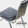  Silla apilable acojinada cromada vinil negro