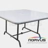 Mesa cuadrada plegable 150x150 fibra de vidrio para sombrilla