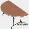 Mesa media luna plegable 150x75 fibracel