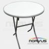 Mesa pastelera redonda plegable 75 fibra de vidrio