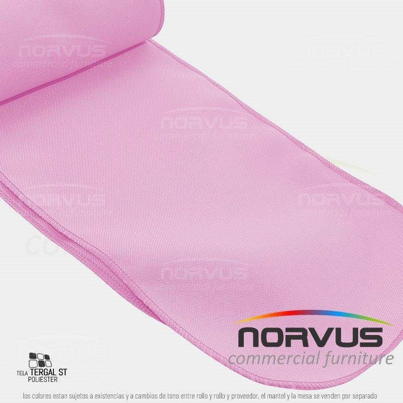 Liston para silla 250x15cm tela Tafetan rosa pastel