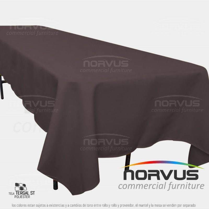 Mantel infantil rectangular 230x100cm tela Tafetan chocolate