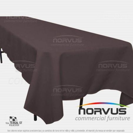 Mantel infantil rectangular 230x100cm tela Tafetan chocolate