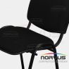  Pack - 10 x Silla de visita ISO acojinada tapiz tela negro