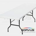 Mesa rectangular plegable 240x75  plástico inflado