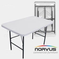 Mesa rectangular plegable 120x75 plástico inflado