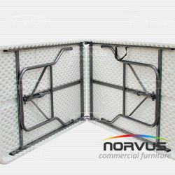 Mesa portafolio rectangular plegable 240x75 plástico inflado