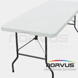 Mesa portafolio rectangular plegable 180x75 plástico inflado