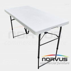 Mesa portafolio rectangular plegable 120x60 plástico inflado