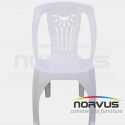 Silla de plástico sin brazos Camila blanco