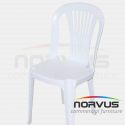 Silla de plástico sin brazos Venecia blanco