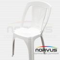Silla de plástico sin brazos Pavito blanco