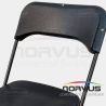  Silla plegable de plástico negro reforzada