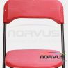  Silla plegable de plástico rojo reforzada