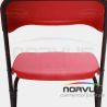  Silla plegable de plástico rojo reforzada