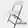Silla plegable de plástico blanco reforzada