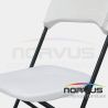  Silla plegable de plástico blanco reforzada