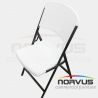 Silla plegable Garden de plástico inflado blanco