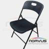 Silla plegable de plástico jardín Polonia negro