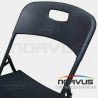  Silla plegable de plástico jardín Polonia negro