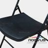 Silla plegable de plástico jardín Polonia negro