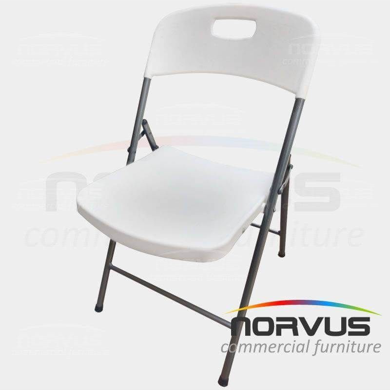 Silla plegable de plástico jardín Polonia blanco