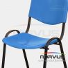  Silla de visita ISO de plástico azul