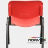  Silla de visita ISO de plástico rojo