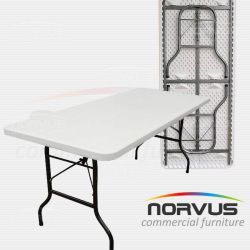 Mesa rectangular plegable 184x76 plástico inflado