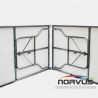 Mesa portafolio rectangular plegable 240x75 fibra de vidrio