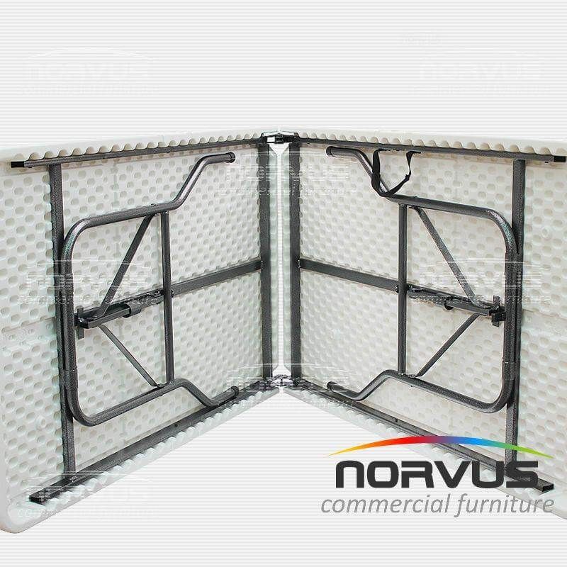 Mesa portafolio rectangular plegable 240x75 plástico inflado