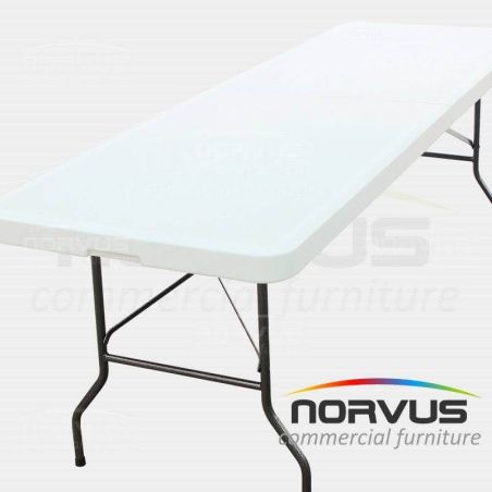  Mesa portafolio rectangular plegable 240x75 plástico inflado