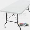 Mesa portafolio rectangular plegable 180x75 plástico inflado