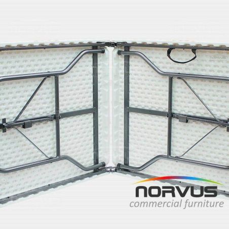  Mesa portafolio rectangular plegable 180x75 plástico inflado