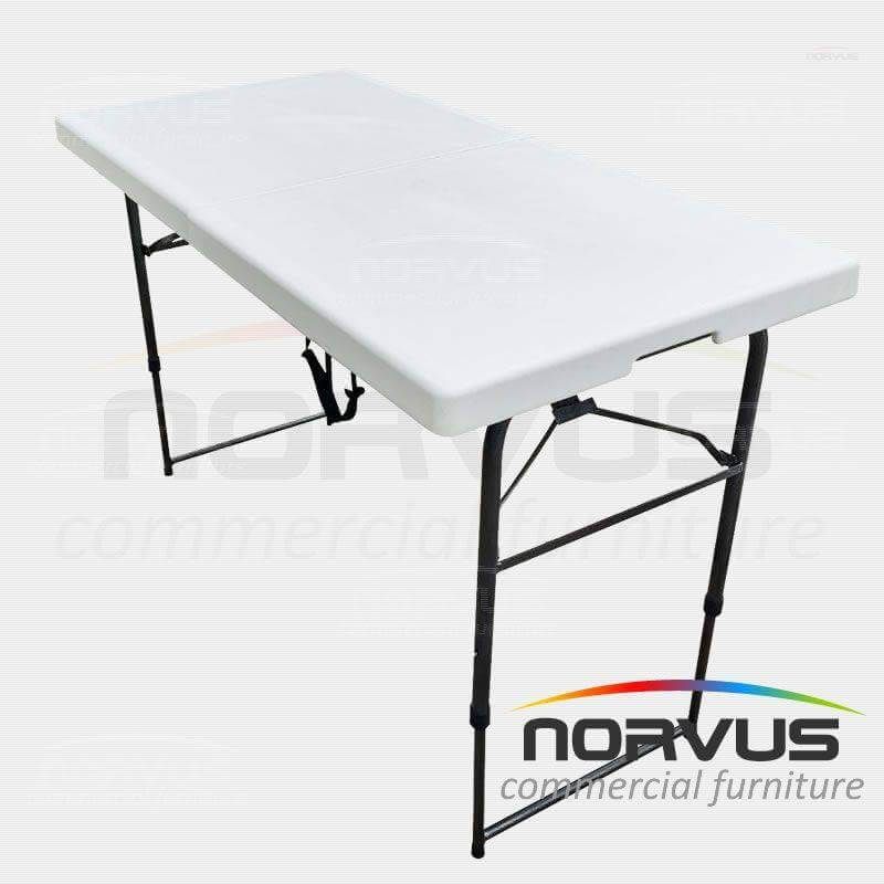 Mesa portafolio rectangular plegable 120x60 plástico inflado
