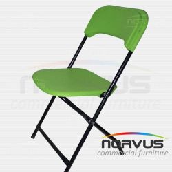 Silla infantil plegable de plástico verde pistache