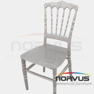 Silla Versalles de plástico plata
