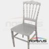 Silla Versalles de plástico plata
