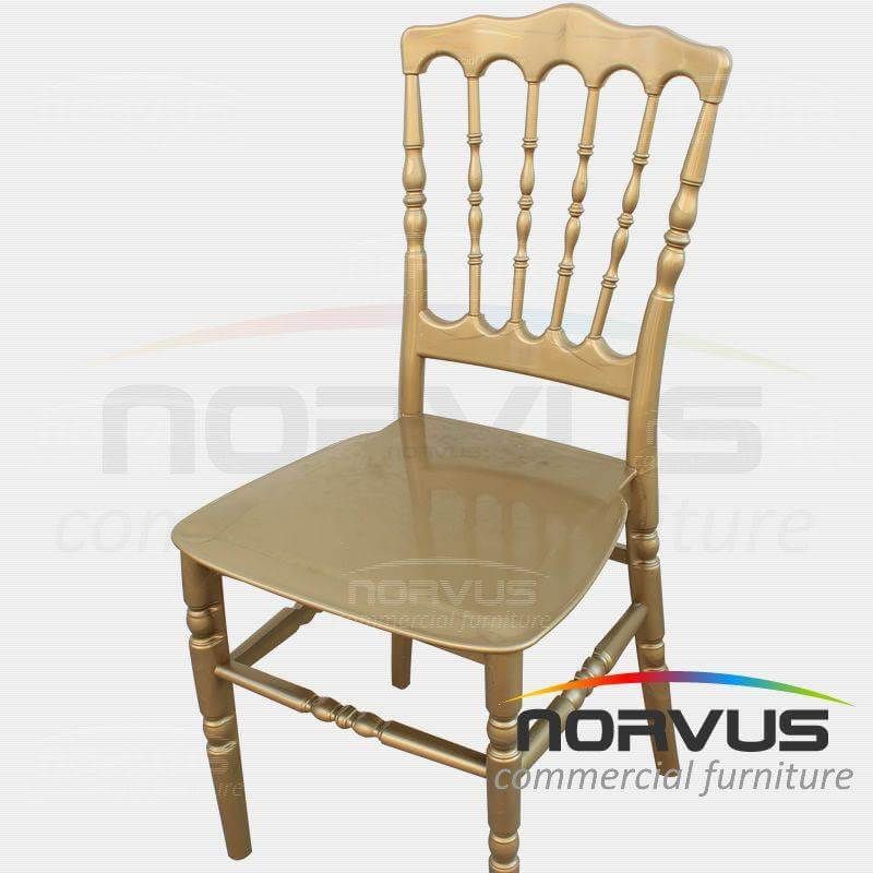 Silla Versalles de plástico dorado