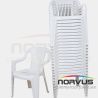  Silla de plástico con brazos Milan blanco