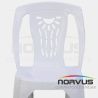  Silla de plástico sin brazos Camila blanco