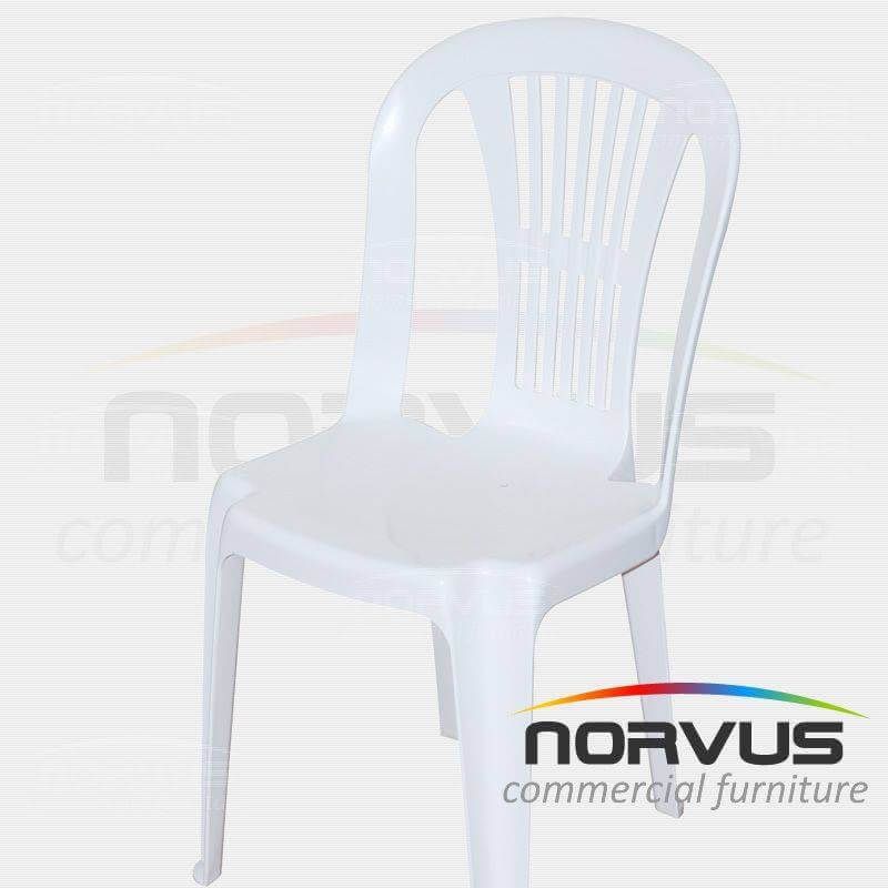 Silla de plástico sin brazos Venecia blanco