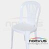 Silla de plástico sin brazos Venecia blanco