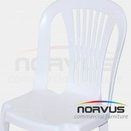  Silla de plástico sin brazos Venecia blanco