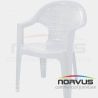 Silla de plástico con brazos Bolonia blanco