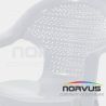  Silla de plástico con brazos Bolonia blanco
