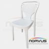 Silla de plástico Pisa sin brazos blanco