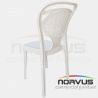  Silla de plástico Pisa sin brazos blanco