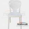  Silla de plástico Pisa sin brazos blanco